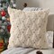 Christmas Pillow Covers 18 x 18 inch Set of 2 Beige Christmas Tree Pillow Covers Decorations Plush Faux Fur Soft Cushion Case for Winter Xmas Holiday Home Bedroom Sofa Decors PT004-C18